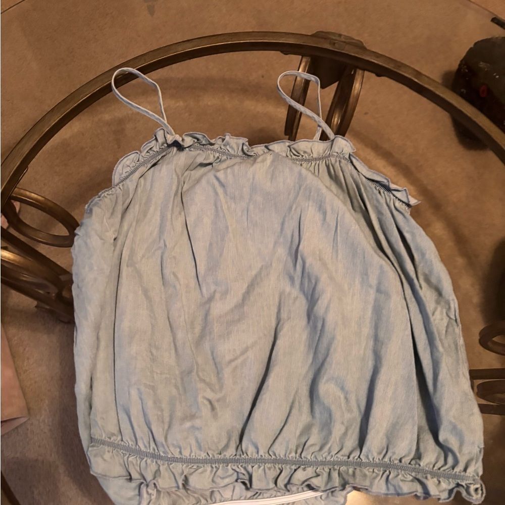 Express Sky Blue Sleeveless Top